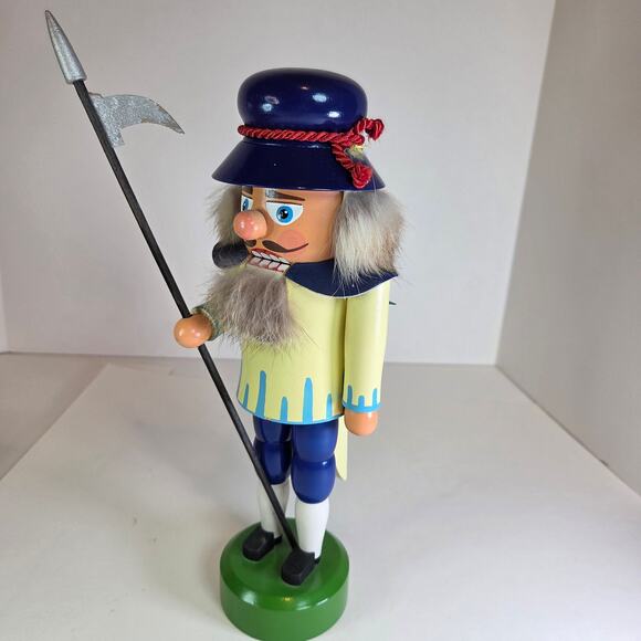 Vintage VEB Hødrew Nutcracker Guard 11" German Wooden Soldier with Spear - Picture 7 of 15